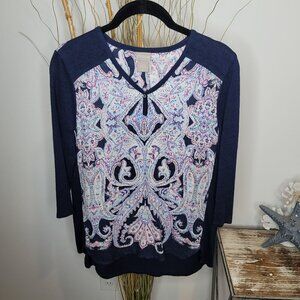 Chico's Blouse Womens 00P (XSmall‎ Petite)